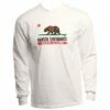 Cal Flag In White Long Sleeve