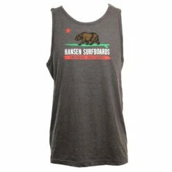 Cal Flag In Charcoal Tank Top