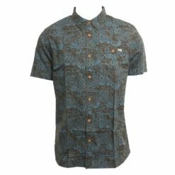 Reef Garden In Blue Woven Shirt