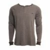 RVCA Moonside Thermal Henley In Black Shirt
