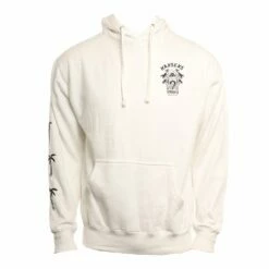 Surf Temple Hood In White Sweatshirt