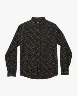 RVCA Prelude Floral In Black Woven Shirt