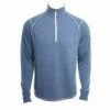 Barrel LS Raglan Shirt Half Zip In Blue