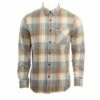 Volcom Caden Plaid Flannel In White Woven Shirt
