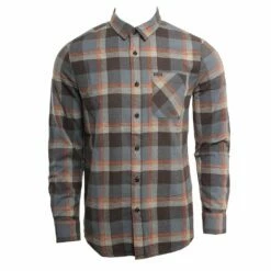 Volcom Caden Plaid Flannel In Blue Woven Shirt