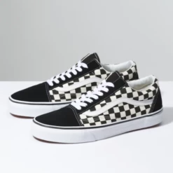 Vans Old Skool Checkerboard In Blac Shoes