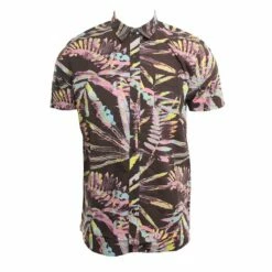 Rip Curl Glitch In Black Woven Shirt