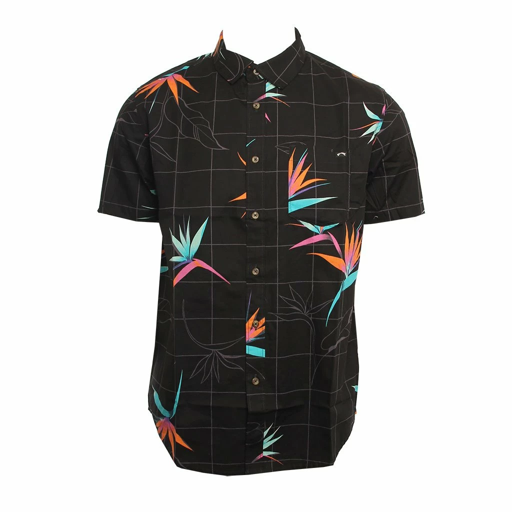 Billabong Sundays Floral In Blac Woven Shirt 1 Billabong Sundays Floral In Blac Woven Shirt