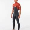 Rip Curl E-Bomb Zip Free Short Sleeve Fullsuit In Terracotta Wetsuit