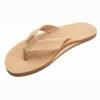 Single Layer Premier Leather In Brown Sandals