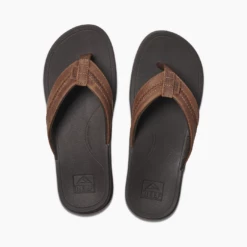 Reef Leather Ortho Bounce Coast In Brown Sandals