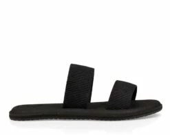 Sanuk Yoga Gora In Black Sandals