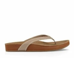 Sanuk She Loungy Leather In Natural (Nat) Sandals