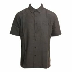 Quiksilver Centinela 4 In Black Woven Shirt