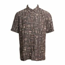 Quiksilver Knots And Stuff In Black Woven Shirt