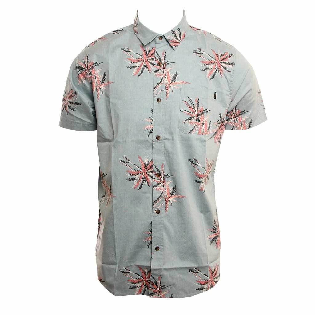 Rip Curl Party Palm In Aqua (Aqu) Woven Shirt 1 Rip Curl Party Palm In Aqua (Aqu) Woven Shirt