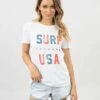 Rip Curl WoSurf USA Boy Tee Shirt In White