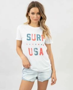 Rip Curl WoSurf USA Boy Tee Shirt In White
