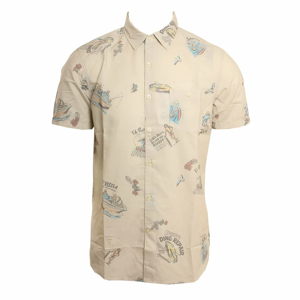 Vissla Summer Vacation Eco In Bone (Bon) Woven Shirt 1 Vissla Summer Vacation Eco In Bone (Bon) Woven Shirt