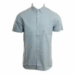 Vissla Stacked Eco In Blue Woven Shirt