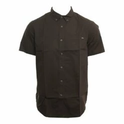 Billabong All Day Short Sleeve In Black Woven Shirt