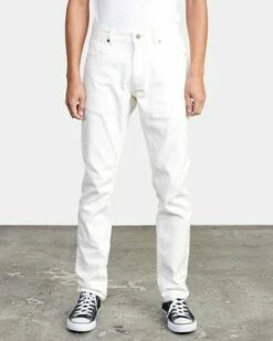 RVCA Denim Daggers In White