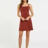 Volcom Shred Some Rug In Brick (Brk) Dress