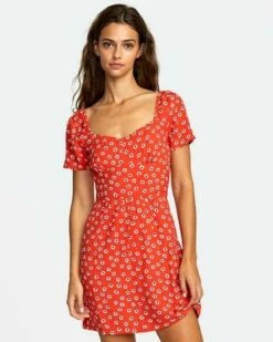 RVCA Fenced In Paprika Dress