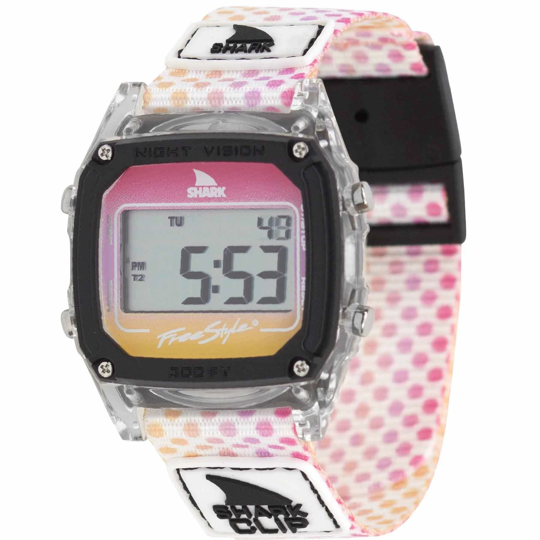 Freestyle Shark Clip Candy Dots Pink Watch 1 Freestyle Shark Clip Candy Dots Pink Watch