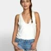 RVCA Minted In White Tank Top