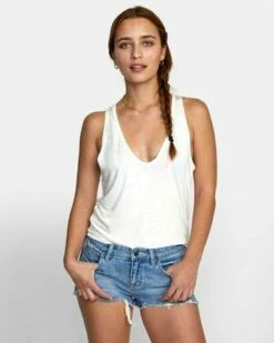 RVCA Minted In White Tank Top