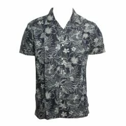 RVCA Spaced Floral In Blue Woven Shirt