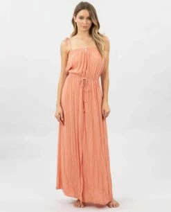 Rip Curl Sunset Glow Maxi In Peach Dress