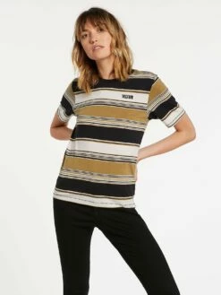 Volcom Doing Fine Short Sleeve In Gold Shirt