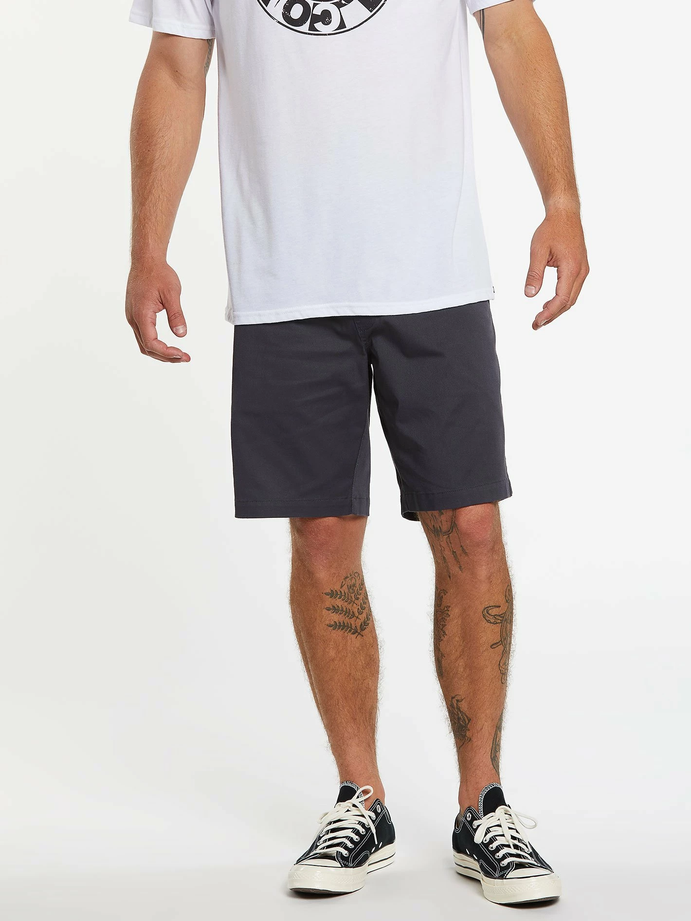 Volcom Frickin Elastic Waist In Charcoal Shorts 1 Volcom Frickin Elastic Waist In Charcoal Shorts