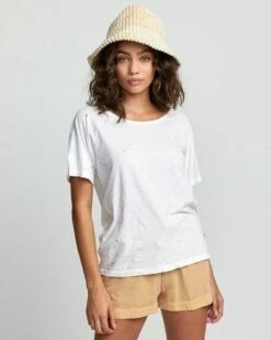 RVCA WoWyatt Tee Shirt In White