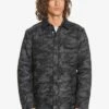 Quiksilver Broken Nose Quilted In Black Jacket