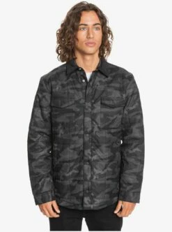 Quiksilver Broken Nose Quilted In Black Jacket