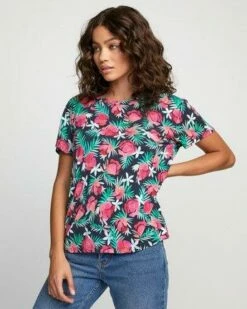 RVCA Wos Recess 3 Tee Shirt In Black