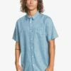 Quiksilver Desert Bush In Blue Woven Shirt