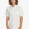Quiksilver Desert Bush In White Woven Shirt