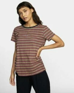 RVCA Ruff Stripe In Black Shirt