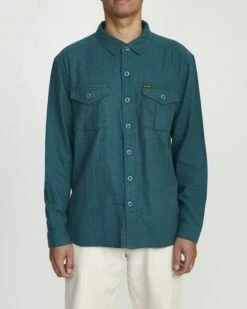 RVCA Baker Skateboards Flannel In Alpine Woven Shirt