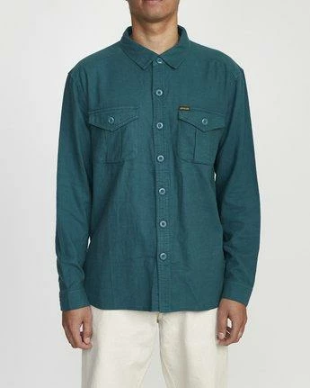 RVCA Baker Skateboards Flannel In Alpine Woven Shirt 1 RVCA Baker Skateboards Flannel In Alpine Woven Shirt