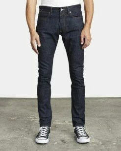 RVCA Denim Rockers Skinny Fit In Dark Indigo (Dki)