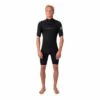 Rip Curl Dawn Patrol Short Sleeve Springsuit Chest Zip In Black Wetsuit