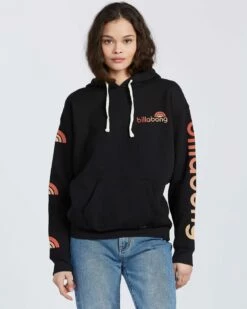 Billabong Make Me Mellow Hoodie In Black Sweatshirt