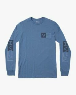 RVCA Divides LS In Blue Shirt
