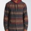 Billabong Baja Flannel Hoody In Asphalt (Alt) Sweatshirt