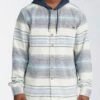 Billabong Baja Flannel Hoody In Cobalt (Cob) Sweatshirt